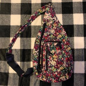 Vera Bradley sling back purse floral pattern